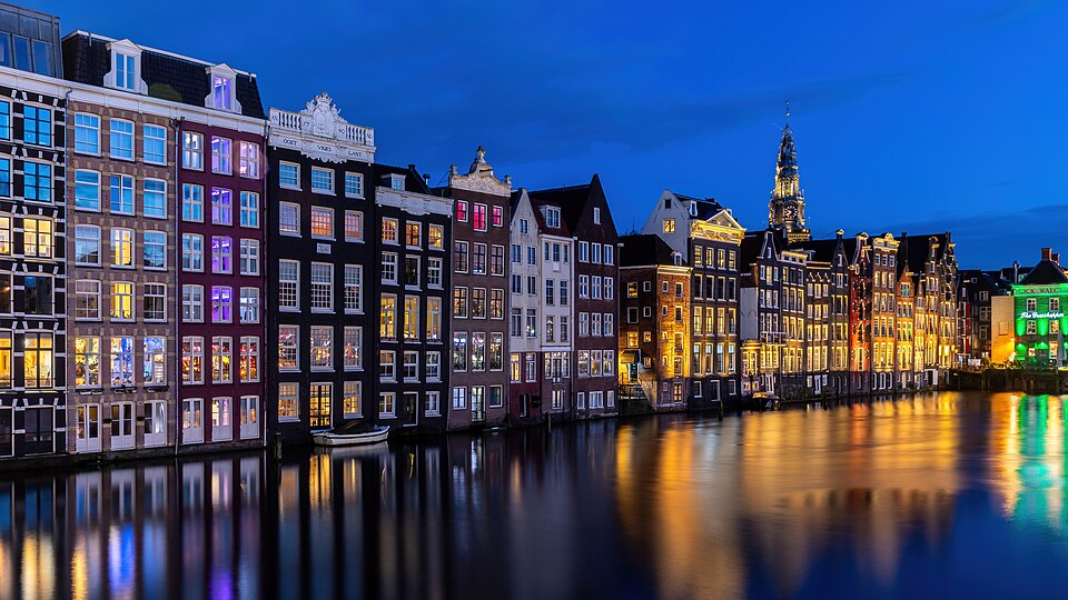 Damrak canal houses, Amsterdam